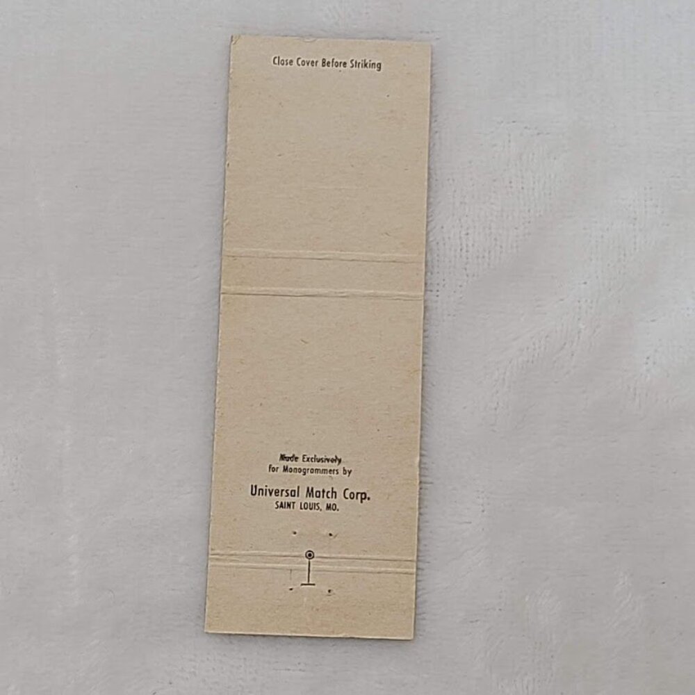 Vintage Front Strike Matchbook Cover Wedding Matchbook Diane & Alex October 1963 - Picture 4 of 4